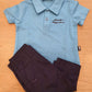 Completo polo celeste e pantalone Daniele alessandrini