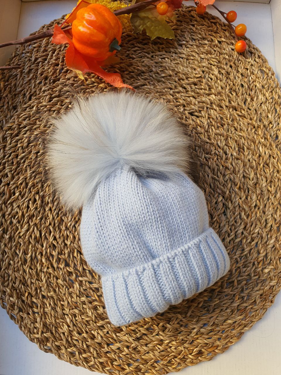 Cappello PON PON Cielo