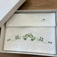 Lenzuolino INFINITO CON FIORI A RILIEVO VERDE ARTIGIANBABY