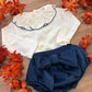 Body ROUGE E CULOTTE FIOCCO BLU CALMARO