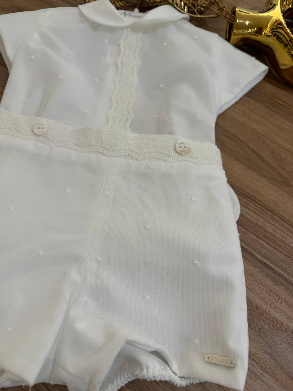 Abito Battesimale BIANCO RICAMI NISERET