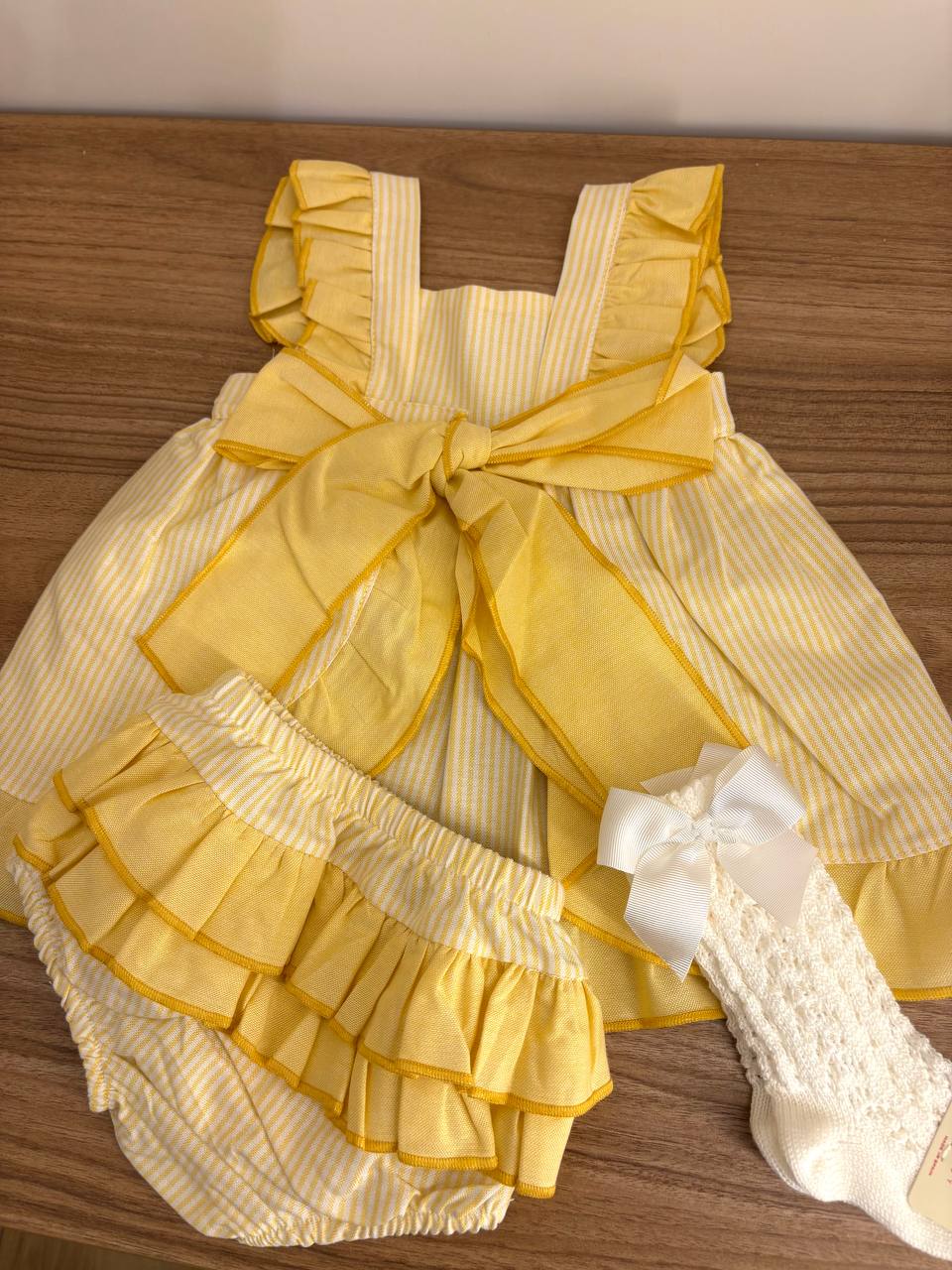 ABITINO A RIGHE GIALLO BABY FASHION