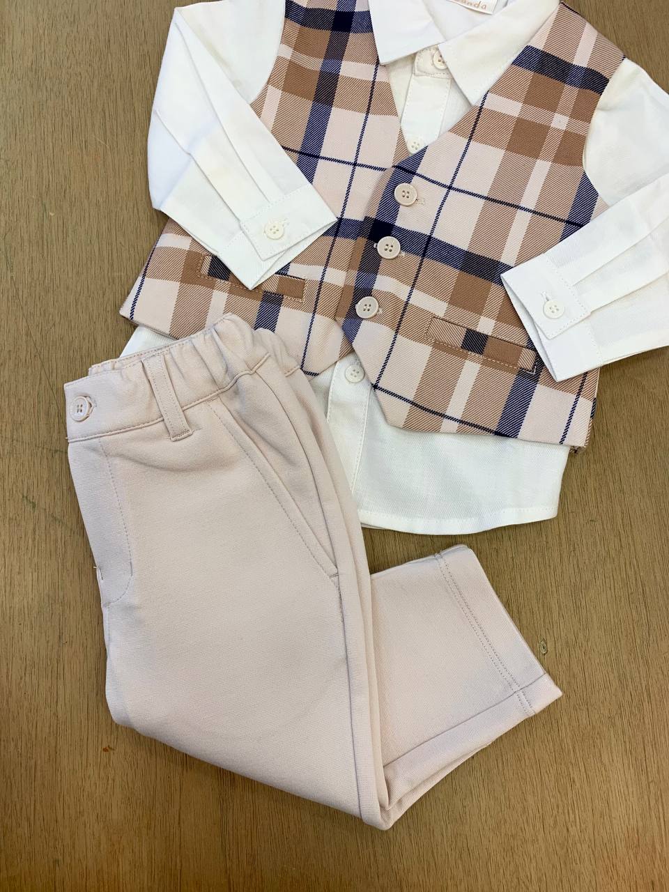 Completo Beige SCOZZESE MINIBANDA
