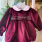 PAGLIACCETTO PUNTO SMOCK BORDEAUX