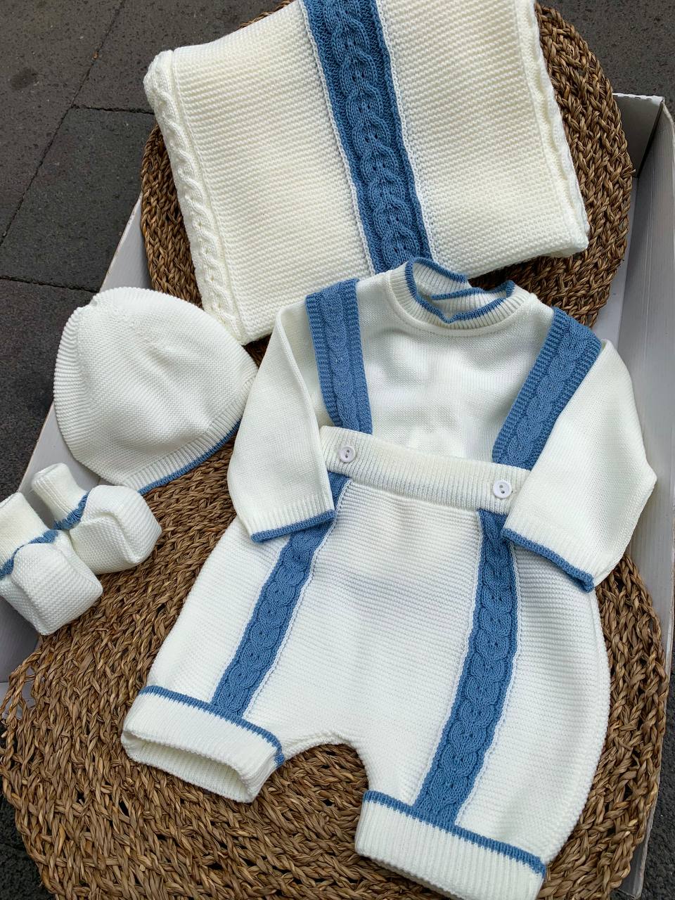 Coordinato nascita TRECCIA PANNA/AVION PAPPA & LATTE
