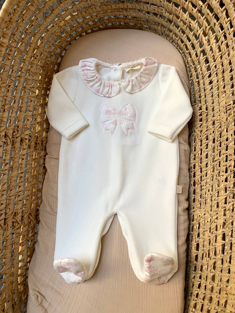 Tutina ciniglia BIANCA FIOCCO BABY GI