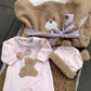Coordinato nascita TEDDY ROSA/TABACCO MARLÙ