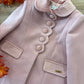Cappotto ROSA CIPRIA CON COLLETTO A BOTTONI RIVESTITI