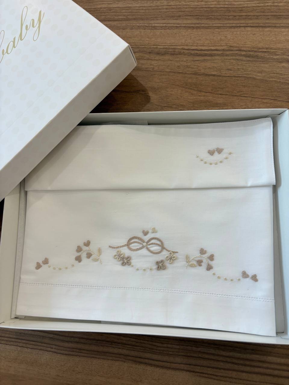 Lenzuolino INFINITO CON FIORI A RILIEVO ARTIGIANBABY