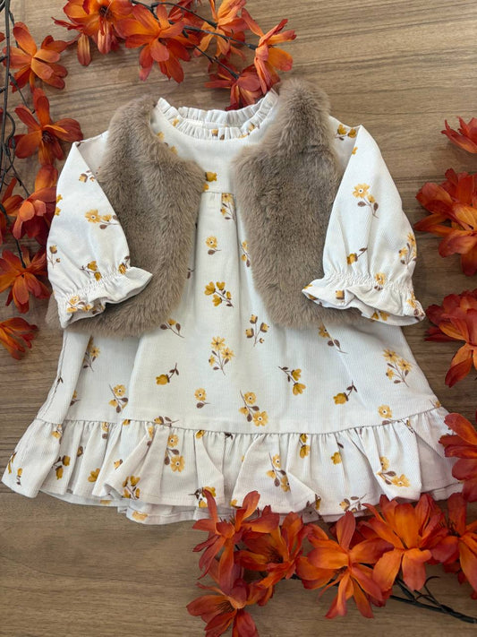 Abitino CON GILET FIORI MINIBANDA