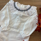 Body CON SMOCK RICAMATO BLU BABIDU