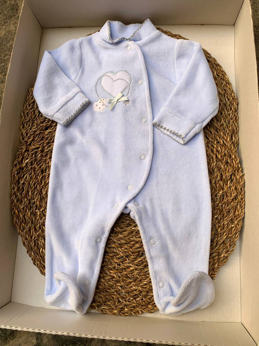 Tutina CUORICINI CELESTE BABY FASHION