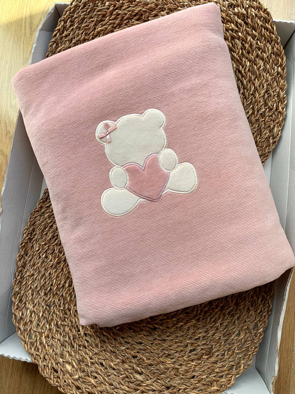 Coperta ROSA ORSO CUORE MINIBANDA