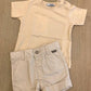 Completo t-shirt e shorts Beige