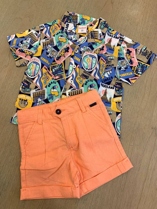 Completo camicia e shorts BOBOLI
