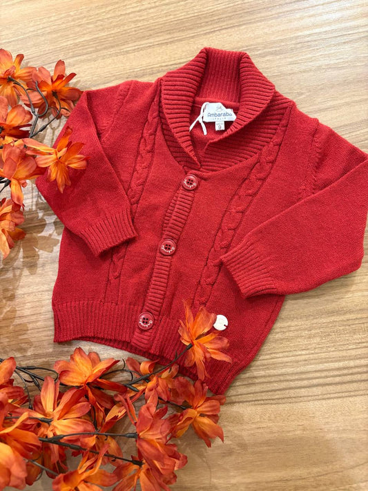 Cardigan bordeaux TRECCIA AMBARABÀ