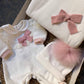 Coordinato nascita MERLETTO PANNA E ROSA CIPRIA TETO E TATTA
