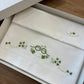 Lenzuolino INFINITO CON FIORI A RILIEVO VERDE ARTIGIANBABY