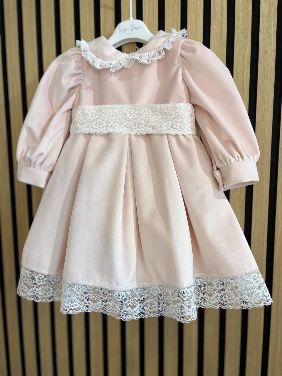 Abito ROSA SETA CON PIZZO GUGU GAGA