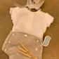 ABITO BATTESIMALE CON CUFFIETTA BEIGE NISERET