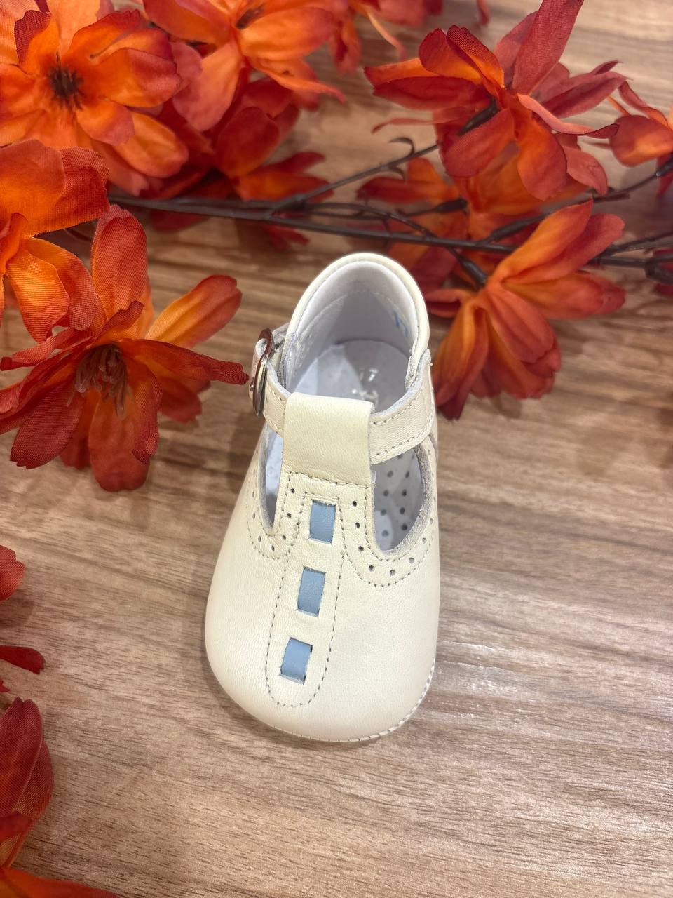 Scarpina STILE INGLESE VANIGLIA E AZZURRO PANYNO