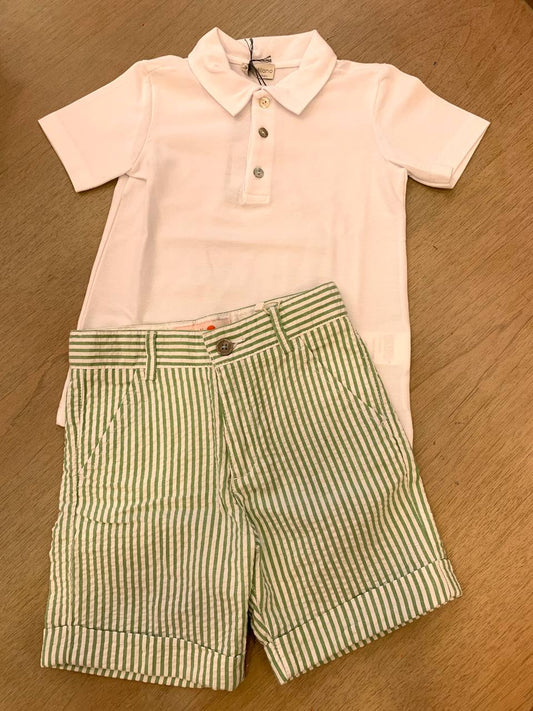 Completo polo Jo Milano e shorts righe boboli