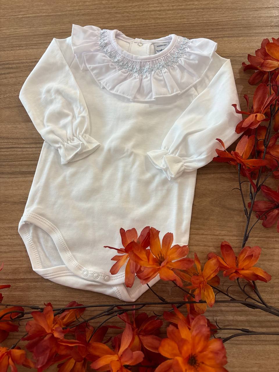 BODY CON SMOCK RICAMATO CELESTE BABIDU