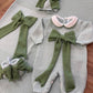 TUTINA, CAPPELLINO E SCARPINE MENTA BEBÉ DI ALMY