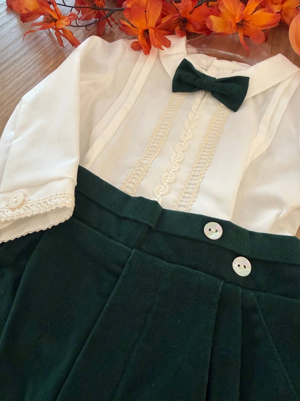 Abito Battesimale "UN PICCOLO RE VERDE"