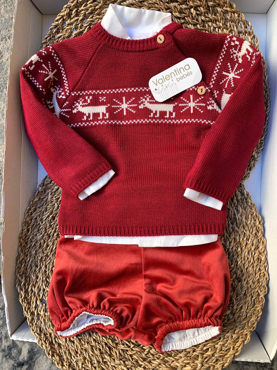 Completo BORDEAUX RENNE VALENTINA BEBÈS