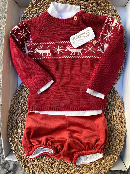 Completo BORDEAUX RENNE VALENTINA BEBÈS