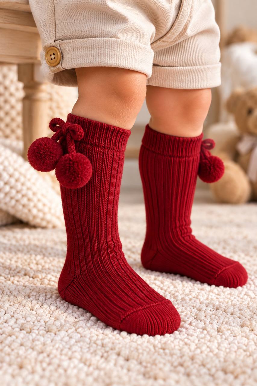 Calzini BORDEAUX POM PON CONDOR