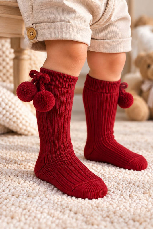 Calzini BORDEAUX POM PON CONDOR