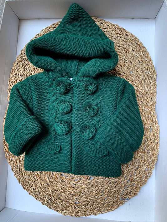 Cardigan POM PON VERDE BABY FASHION