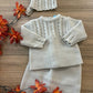 Tutina SPEZZATA CON CUFFIA BEIGE