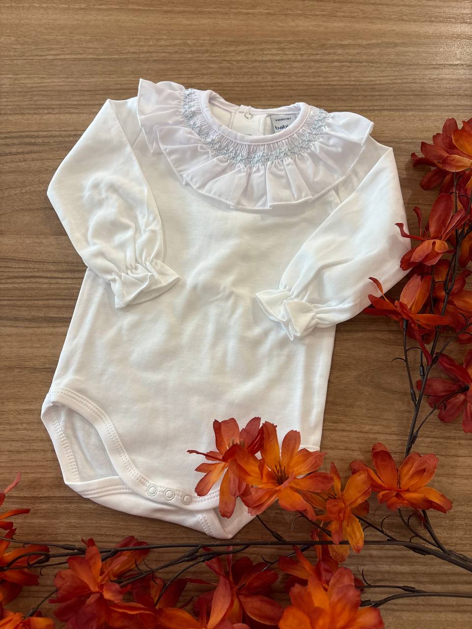 BODY CON SMOCK RICAMATO CELESTE BABIDU