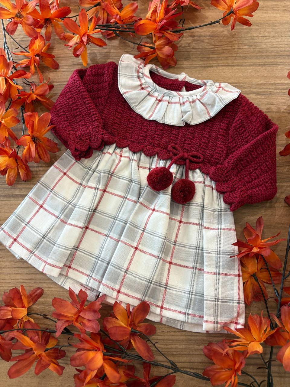 Abitino BORDEAUX QUADRI BABY FASHION