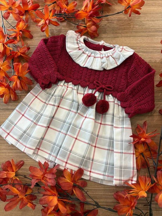Abitino BORDEAUX QUADRI BABY FASHION