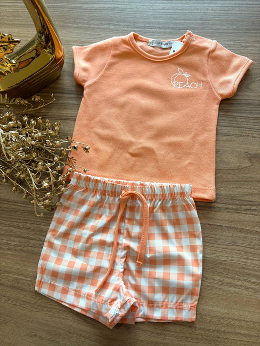 Completo COSTUME E T-SHIRT PEACH CALAMARO