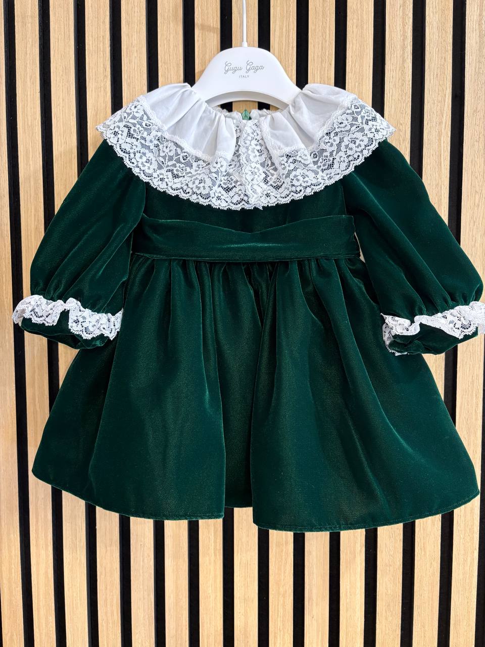 Abito VERDE BOSCO CON PIZZO GUGU GAGA