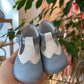 Scarpine con ricami Bianca e CELESTE INDICE CULLA