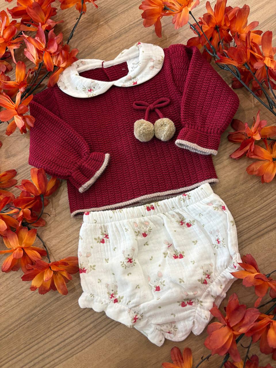 Completo BORDEAUX BABY FASHION