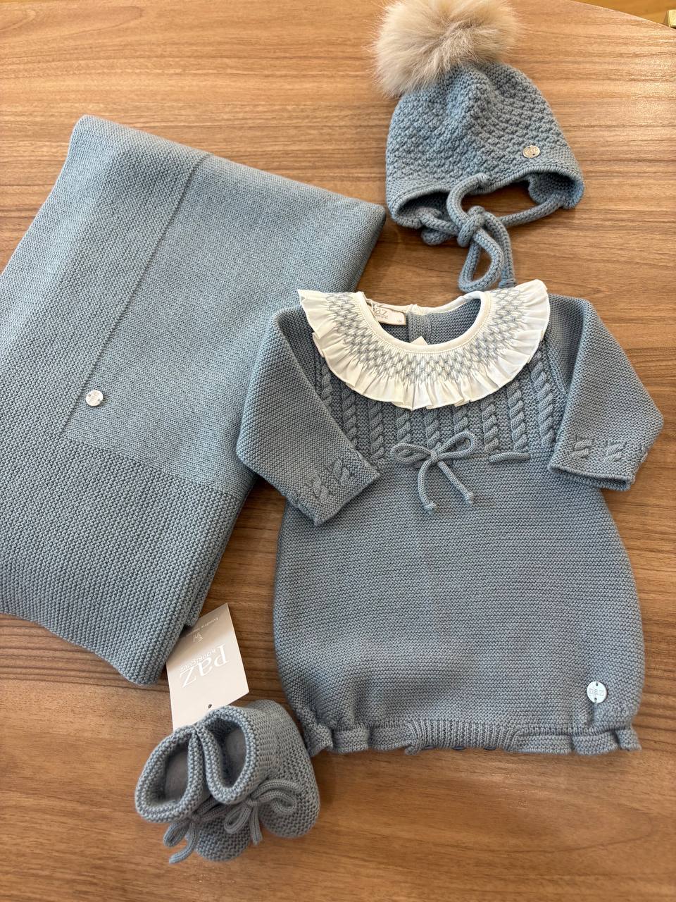 Coordinato ELEGANZA TRICOT AZZURRO Paz Rodriguez