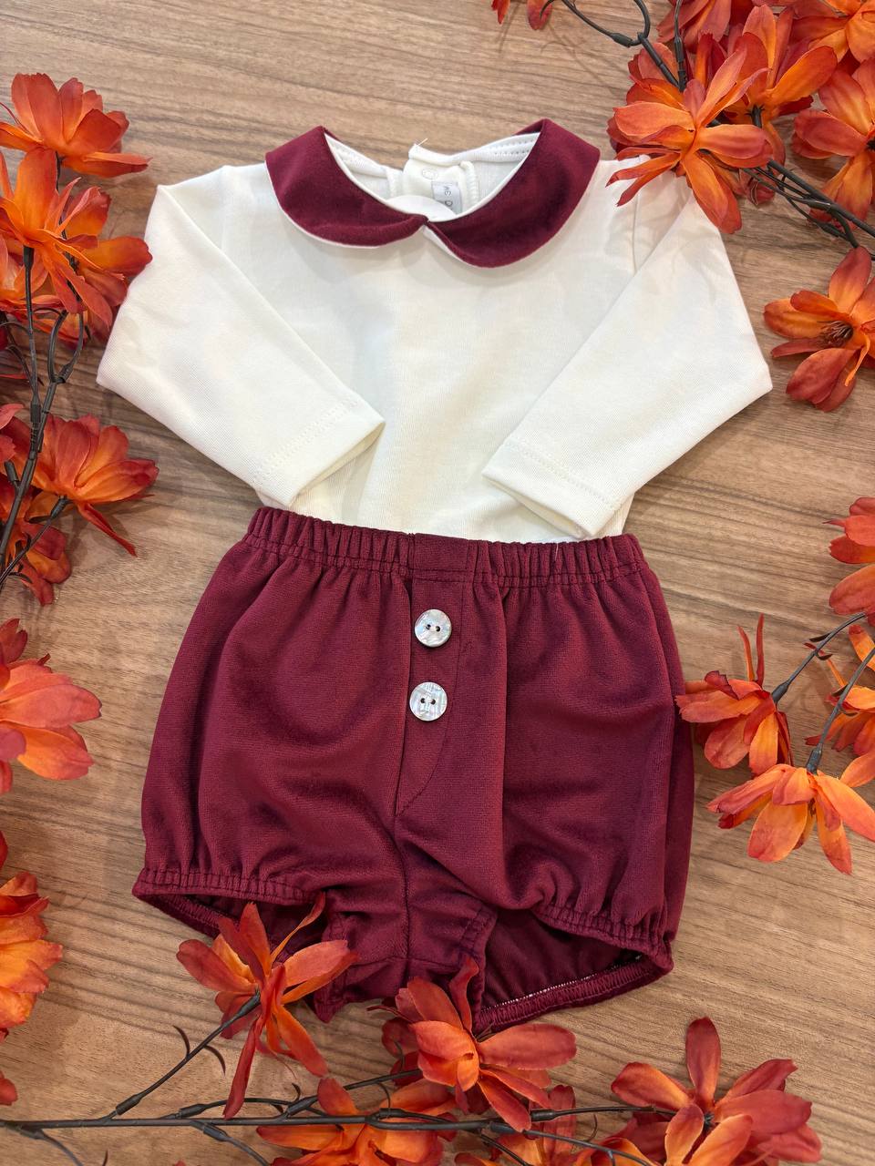 Body CON CULOTTE IN VELLUTO BORDEAUX CALAMARO
