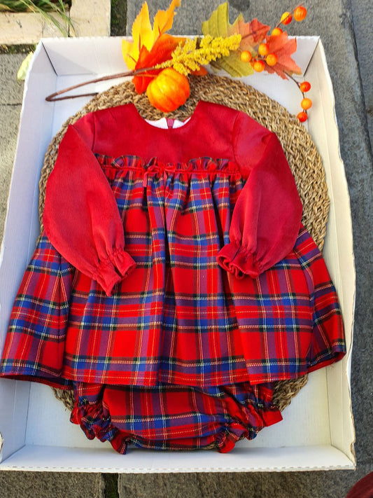 Pagliaccetto TARTAN VELLUTO ROUGE DEL SUR