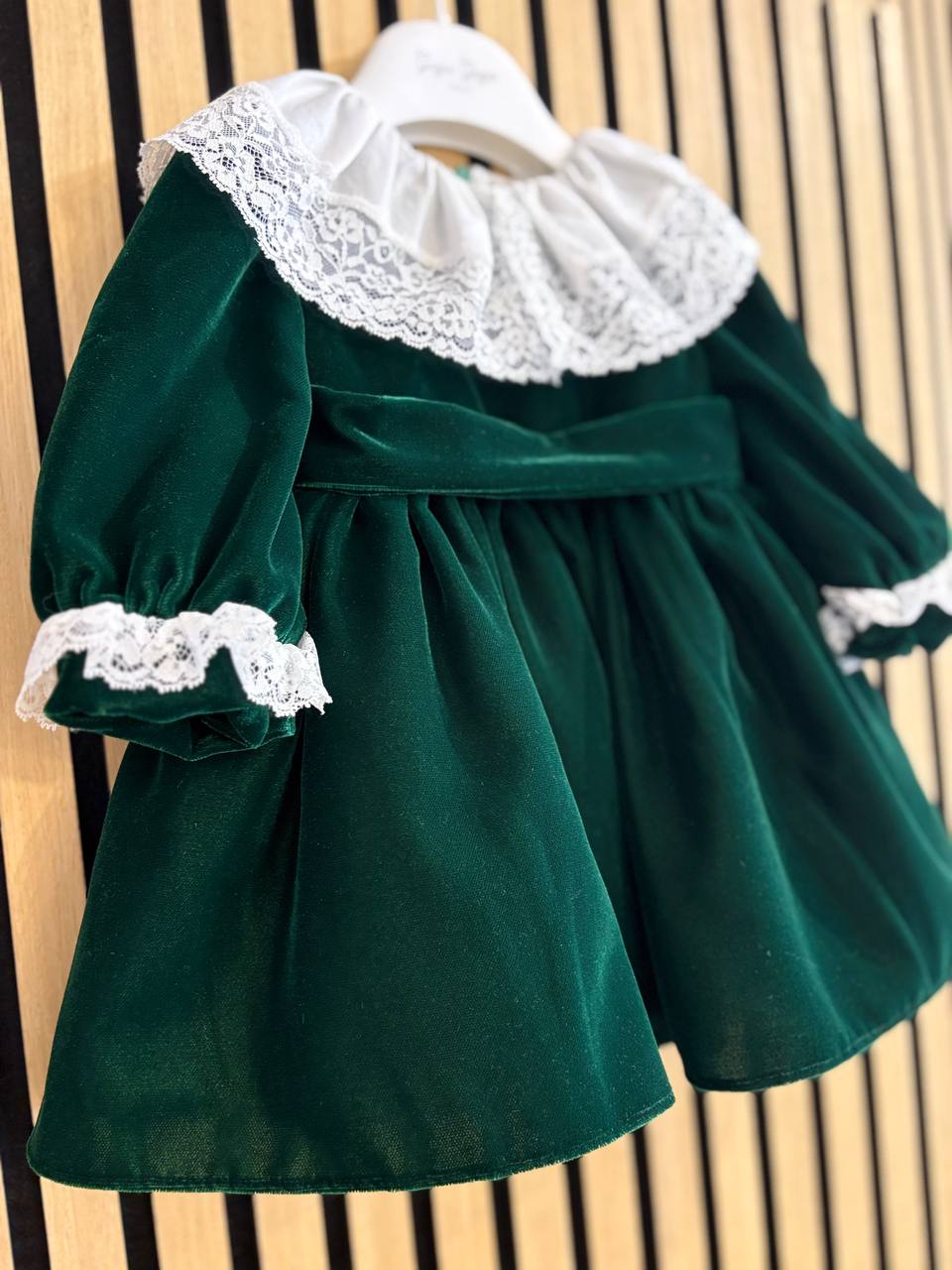 Abito VERDE BOSCO CON PIZZO GUGU GAGA