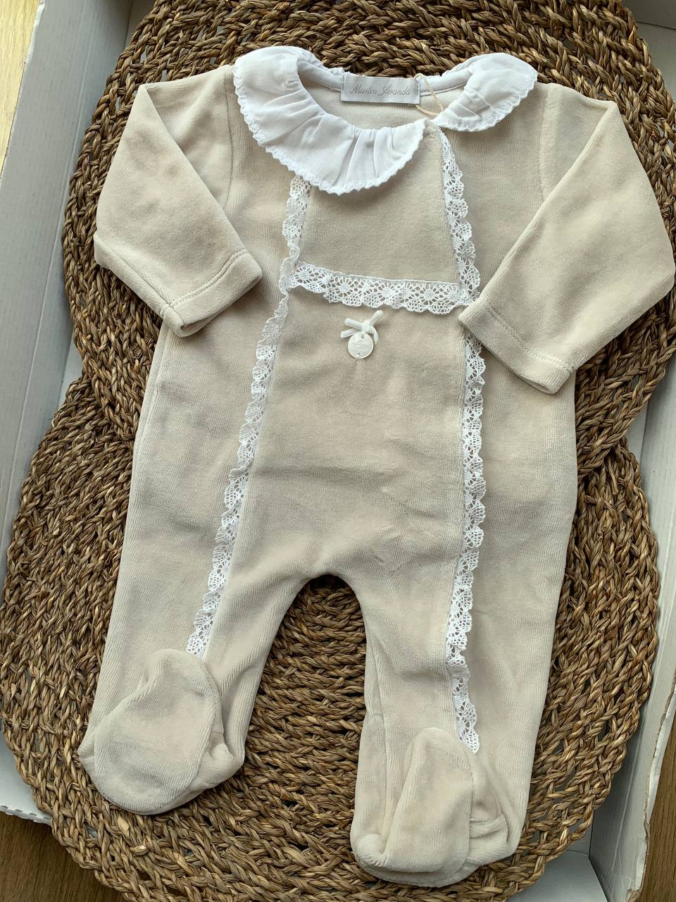 Tutina ciniglia RICAMO TORTORA MARTINARANDA