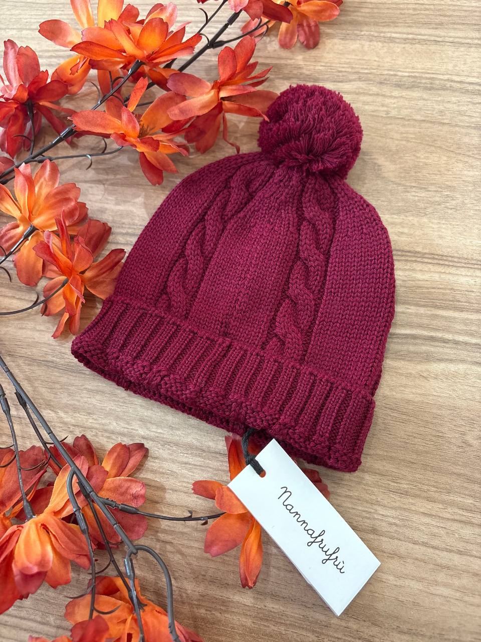 Cappellino TRECCIA BORDEAUX NANNAFRUFRÙ