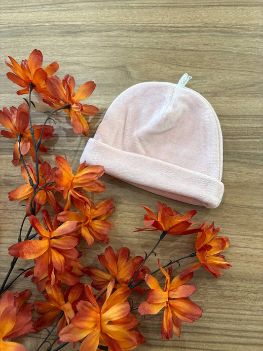 Cappellino ROSA IN CINIGLIA CON PIZZO