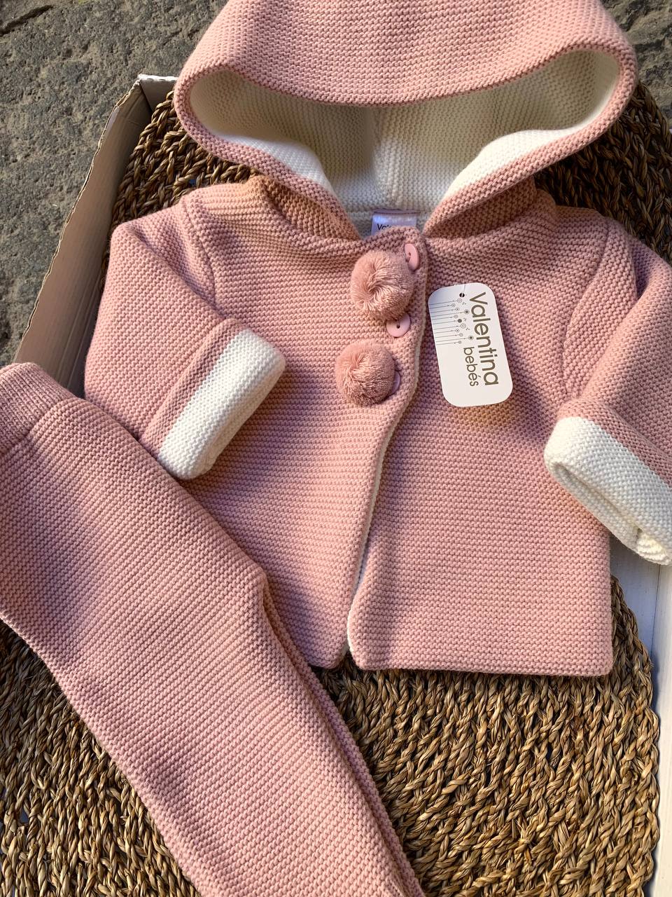 Tutina spezzata ROSA POM PON VALENTINA BEBÈS